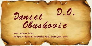 Daniel Obušković vizit kartica